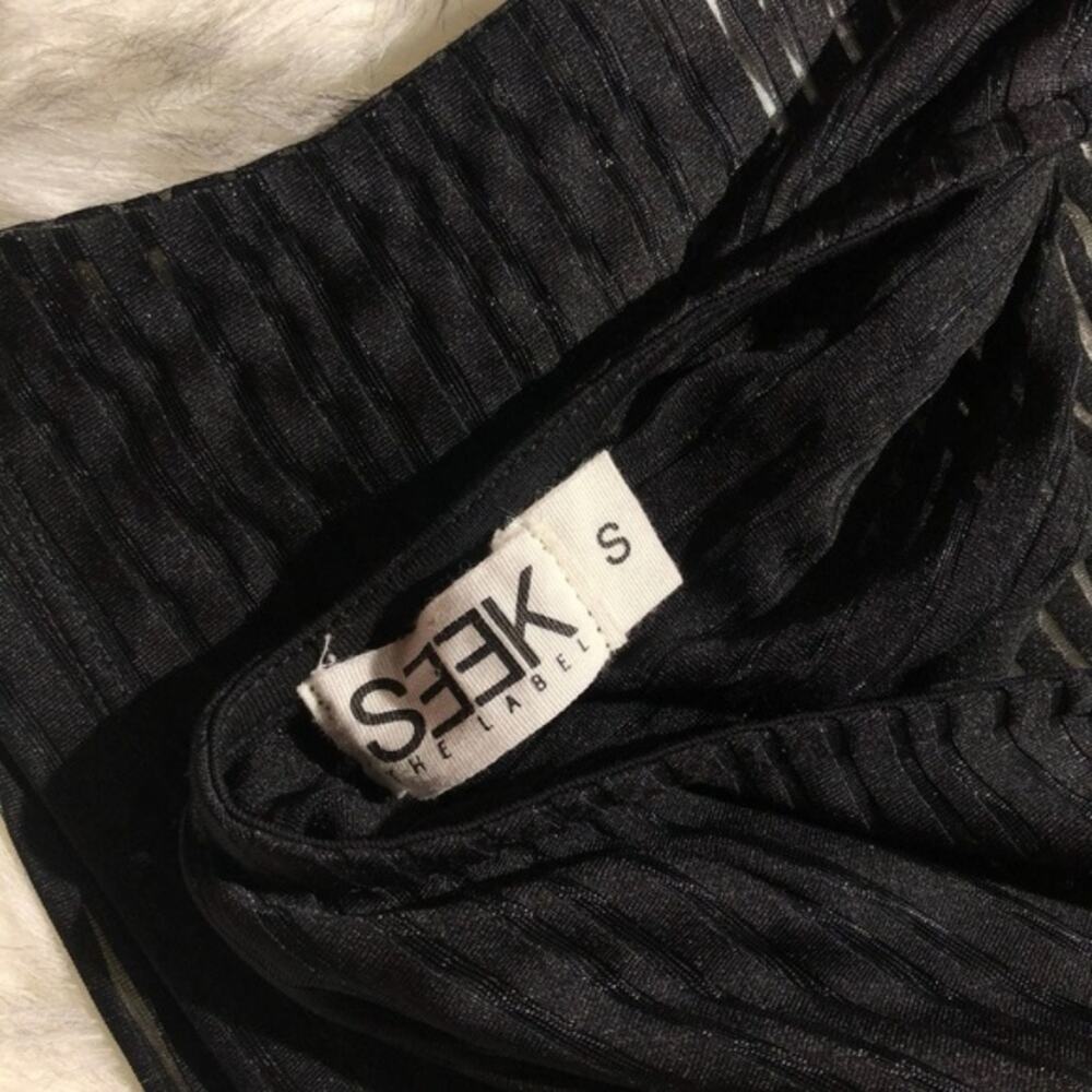 Seek the Label | small goth striped sheer blouse - Picture 4 of 7